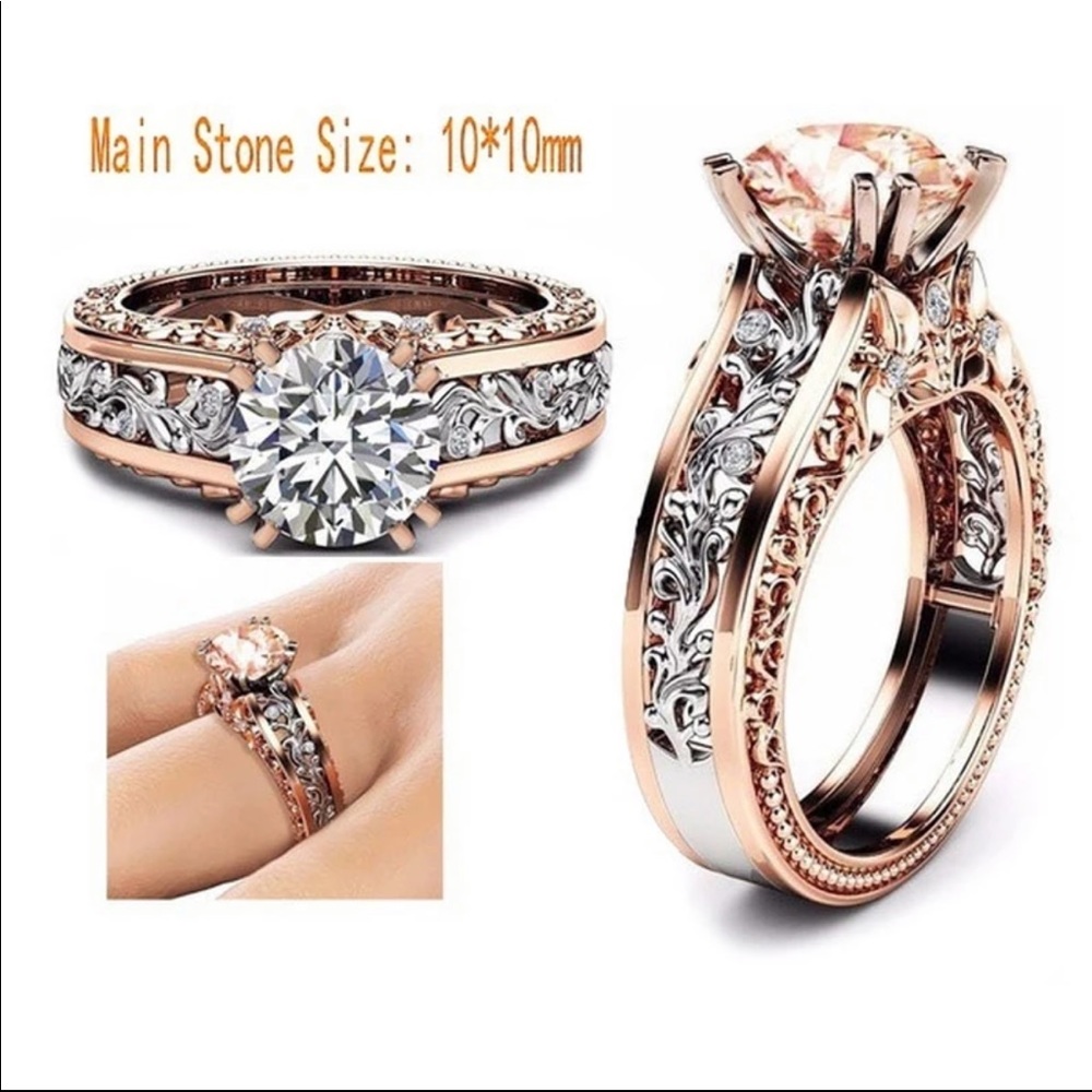 New Women’s Rose Gold Solitaire Diamond Ring - Picture 5 of 5